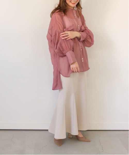 RANDA（ランダ）の「スウェットマーメイドスカート（スカート・レディース・ベージュ/ピンク/アイボリー・1/0）」の6枚目の写真