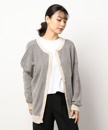 ehka sopo | 前後2WAY編地柄カーディガン(カーディガン/ボレロ)