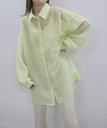 CORNERS | シアーストライプオーバーサイズシャツ(シャツ/ブラウス)