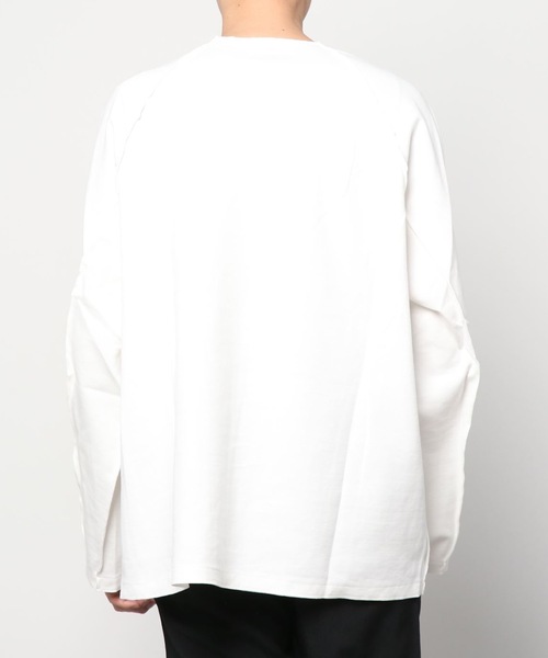 my beautiful landlet（マイビューティフルランドレット）の「【my beautiful landlet】 stretch ponte de roma L/S tee（Tシャツ/カットソー・メンズ・ネイビー/ブラック/オフホワイト/ブラウン・1/0）」の7枚目の写真