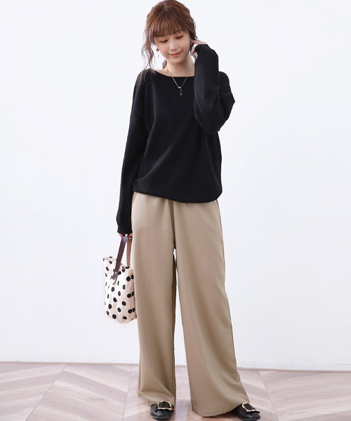 Doux Belle(ドゥーベル)の「トラウザーパンツ(その他パンツ・レディース・ブラック/ブラウン/グレイッシュベージュ・LARGE/MEDIUM)」の4枚目の写真