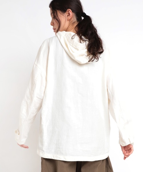 RNA-N(アールエヌエーエヌ)の「J2017 リネンアノラック(Tシャツ/カットソー・レディース・オフホワイト/グレー/グリーン・MEDIUM)」の8枚目の写真