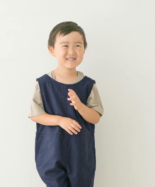 URBAN RESEARCH DOORS(アーバンリサーチドアーズ)の「コットンリネンオールインワン(KIDS)(サロペット/オーバーオール・キッズ・ネイビー/イエロー系その他・105/120/135/150)」の4枚目の写真
