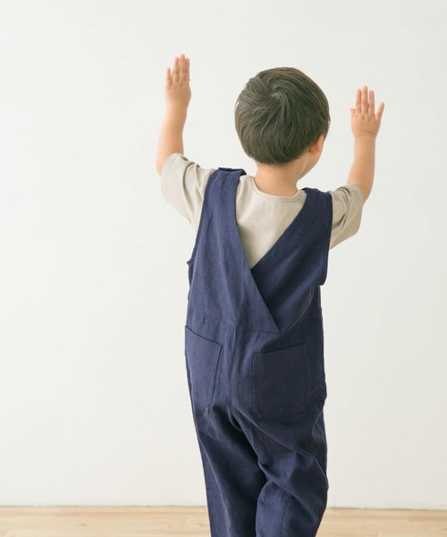 URBAN RESEARCH DOORS(アーバンリサーチドアーズ)の「コットンリネンオールインワン(KIDS)(サロペット/オーバーオール・キッズ・ネイビー/イエロー系その他・105/120/135/150)」の5枚目の写真