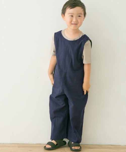 URBAN RESEARCH DOORS(アーバンリサーチドアーズ)の「コットンリネンオールインワン(KIDS)(サロペット/オーバーオール・キッズ・ネイビー/イエロー系その他・105/120/135/150)」の6枚目の写真