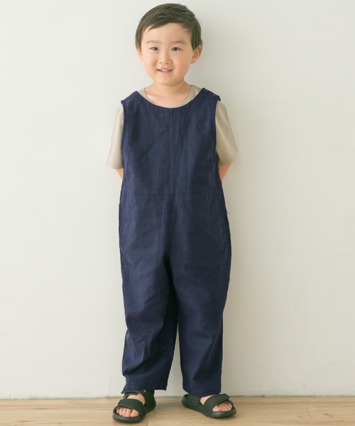 URBAN RESEARCH DOORS(アーバンリサーチドアーズ)の「コットンリネンオールインワン(KIDS)(サロペット/オーバーオール・キッズ・ネイビー/イエロー系その他・105/120/135/150)」の7枚目の写真