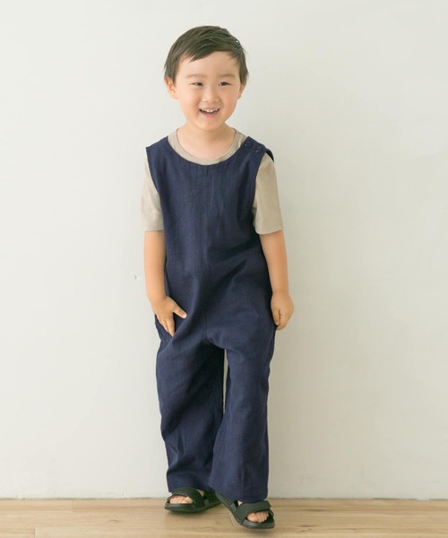 URBAN RESEARCH DOORS(アーバンリサーチドアーズ)の「コットンリネンオールインワン(KIDS)(サロペット/オーバーオール・キッズ・ネイビー/イエロー系その他・105/120/135/150)」の8枚目の写真