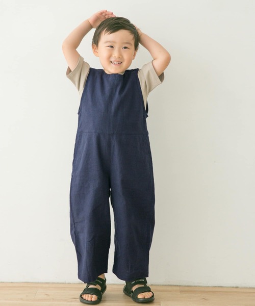 URBAN RESEARCH DOORS(アーバンリサーチドアーズ)の「コットンリネンオールインワン(KIDS)(サロペット/オーバーオール・キッズ・ネイビー/イエロー系その他・105/120/135/150)」の9枚目の写真