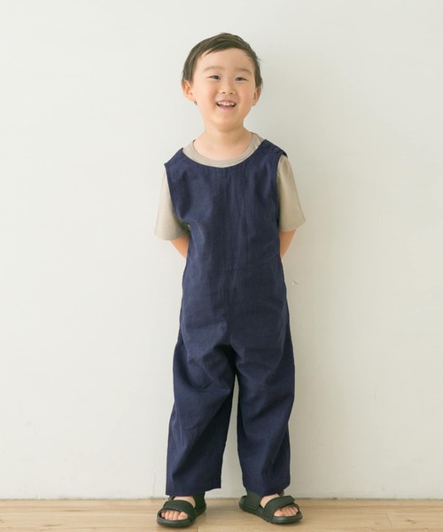 URBAN RESEARCH DOORS(アーバンリサーチドアーズ)の「コットンリネンオールインワン(KIDS)(サロペット/オーバーオール・キッズ・ネイビー/イエロー系その他・105/120/135/150)」の10枚目の写真