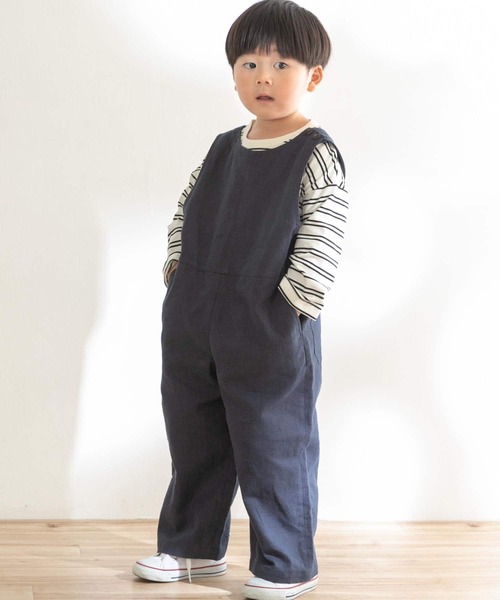 URBAN RESEARCH DOORS(アーバンリサーチドアーズ)の「コットンリネンオールインワン(KIDS)(サロペット/オーバーオール・キッズ・ネイビー/イエロー系その他・105/120/135/150)」の12枚目の写真