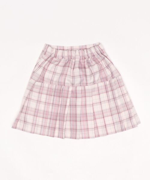 LOVETOXIC(ラブトキシック)の「チェック切替プリーツスカパン(その他パンツ・キッズ・エメラルド/サックスブルー/ピンク・L/S/SS/M)」の4枚目の写真
