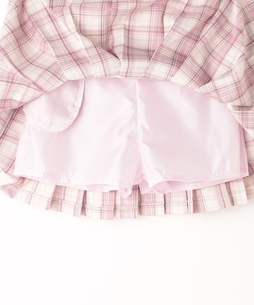 LOVETOXIC(ラブトキシック)の「チェック切替プリーツスカパン(その他パンツ・キッズ・エメラルド/サックスブルー/ピンク・L/S/SS/M)」の12枚目の写真