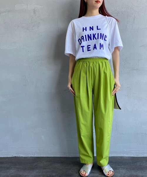 FUNG（ファング）の「[FUNG/ファング] DRINKING カットオフプリントTシャツ（Tシャツ/カットソー・レディース・ホワイト/ブラック・L）」の3枚目の写真