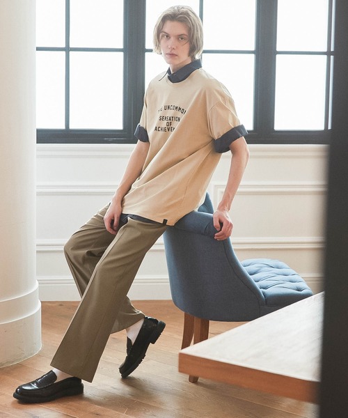 WONDER WONDER(ワンダーワンダー)の「セミワイド/セミフレアパンツ(その他パンツ・メンズ・オフホワイト/ダークブルー/グレイッシュベージュ・S/M/L)」の16枚目の写真