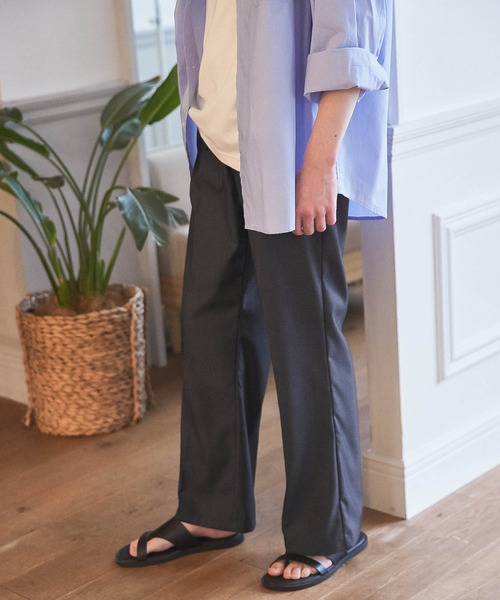 WONDER WONDER(ワンダーワンダー)の「セミワイド/セミフレアパンツ(その他パンツ・メンズ・オフホワイト/ダークブルー/グレイッシュベージュ・S/M/L)」の20枚目の写真