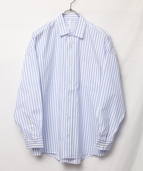 ARCHIVER（アーカイバ）の「【Ir】ブロードビッグレギュラーカラーシャツ（シャツ/ブラウス・レディース・ホワイト/ブラック/サックスブルー/グリーン/グレイッシュベージュ/ホワイト系その他/イエロー系その他/パープル系その他/ブルー系その他・LARGE/X-LARGE/MEDIUM）」の2枚目の写真