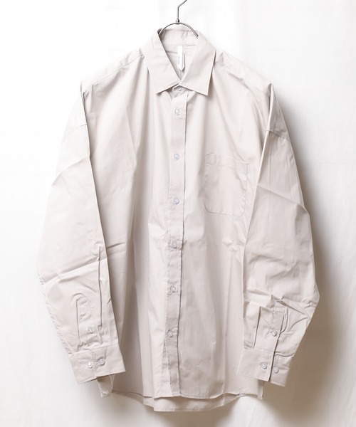 ARCHIVER（アーカイバ）の「【Ir】ブロードビッグレギュラーカラーシャツ（シャツ/ブラウス・レディース・ホワイト/ブラック/サックスブルー/グリーン/グレイッシュベージュ/ホワイト系その他/イエロー系その他/パープル系その他/ブルー系その他・LARGE/X-LARGE/MEDIUM）」の4枚目の写真