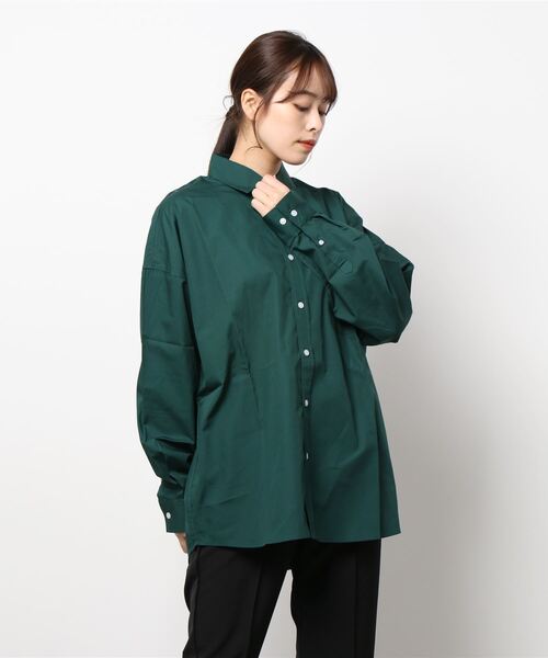 ARCHIVER（アーカイバ）の「【Ir】ブロードビッグレギュラーカラーシャツ（シャツ/ブラウス・レディース・ホワイト/ブラック/サックスブルー/グリーン/グレイッシュベージュ/ホワイト系その他/イエロー系その他/パープル系その他/ブルー系その他・LARGE/X-LARGE/MEDIUM）」の13枚目の写真