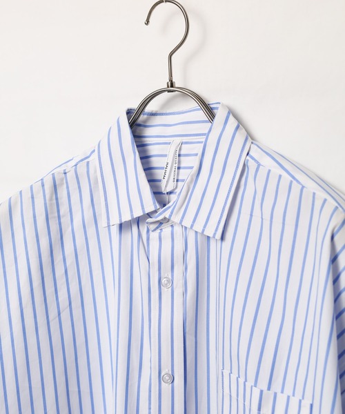 ARCHIVER（アーカイバ）の「【Ir】ブロードビッグレギュラーカラーシャツ（シャツ/ブラウス・レディース・ホワイト/ブラック/サックスブルー/グリーン/グレイッシュベージュ/ホワイト系その他/イエロー系その他/パープル系その他/ブルー系その他・LARGE/X-LARGE/MEDIUM）」の21枚目の写真