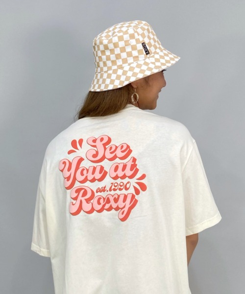ROXY(ロキシー)の「ROXY/ロキシー ビッグシルエット/オーバーサイズ/バックプリントTシャツ RST222042(Tシャツ/カットソー・レディース・イエロー/パープル/ホワイト/ナチュラル・M/L)」の2枚目の写真