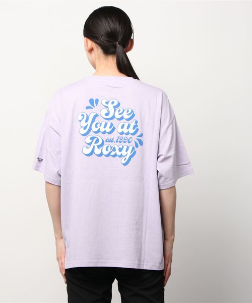 ROXY(ロキシー)の「ROXY/ロキシー ビッグシルエット/オーバーサイズ/バックプリントTシャツ RST222042(Tシャツ/カットソー・レディース・イエロー/パープル/ホワイト/ナチュラル・M/L)」の3枚目の写真
