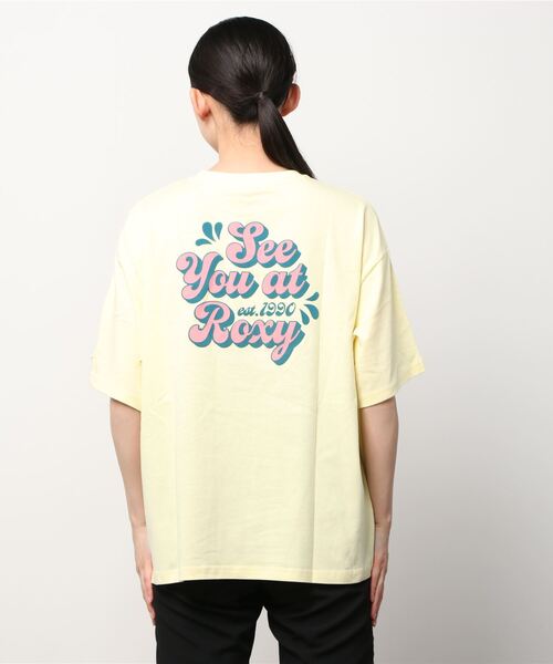 ROXY(ロキシー)の「ROXY/ロキシー ビッグシルエット/オーバーサイズ/バックプリントTシャツ RST222042(Tシャツ/カットソー・レディース・イエロー/パープル/ホワイト/ナチュラル・M/L)」の4枚目の写真