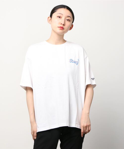 ROXY(ロキシー)の「ROXY/ロキシー ビッグシルエット/オーバーサイズ/バックプリントTシャツ RST222042(Tシャツ/カットソー・レディース・イエロー/パープル/ホワイト/ナチュラル・M/L)」の14枚目の写真