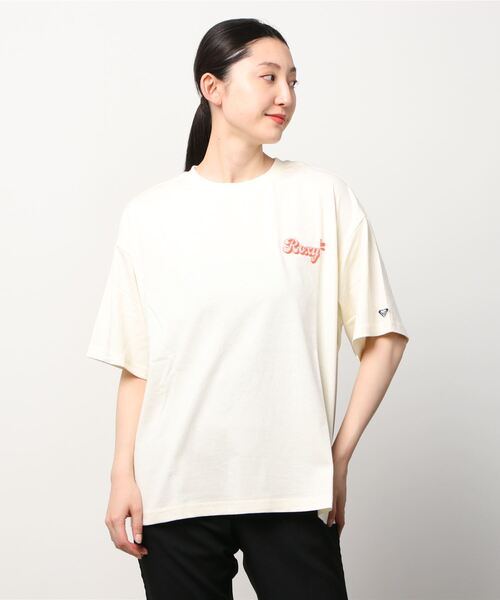 ROXY(ロキシー)の「ROXY/ロキシー ビッグシルエット/オーバーサイズ/バックプリントTシャツ RST222042(Tシャツ/カットソー・レディース・イエロー/パープル/ホワイト/ナチュラル・M/L)」の18枚目の写真