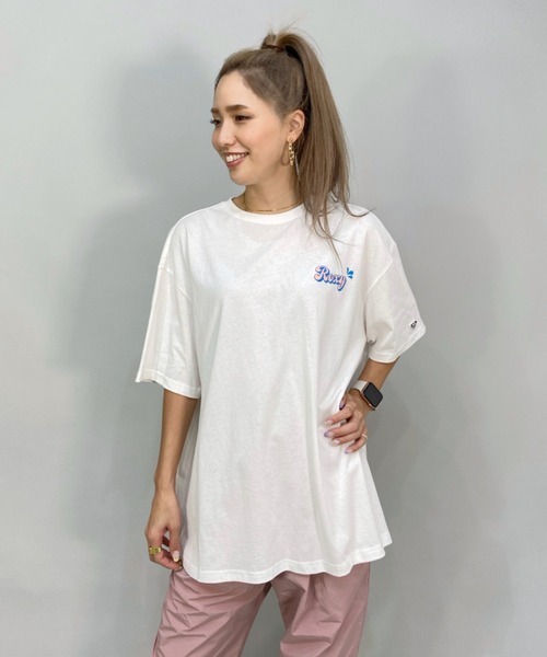 ROXY(ロキシー)の「ROXY/ロキシー ビッグシルエット/オーバーサイズ/バックプリントTシャツ RST222042(Tシャツ/カットソー・レディース・イエロー/パープル/ホワイト/ナチュラル・M/L)」の5枚目の写真