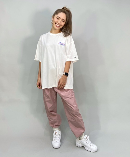 ROXY(ロキシー)の「ROXY/ロキシー ビッグシルエット/オーバーサイズ/バックプリントTシャツ RST222042(Tシャツ/カットソー・レディース・イエロー/パープル/ホワイト/ナチュラル・M/L)」の7枚目の写真