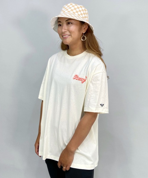 ROXY(ロキシー)の「ROXY/ロキシー ビッグシルエット/オーバーサイズ/バックプリントTシャツ RST222042(Tシャツ/カットソー・レディース・イエロー/パープル/ホワイト/ナチュラル・M/L)」の9枚目の写真