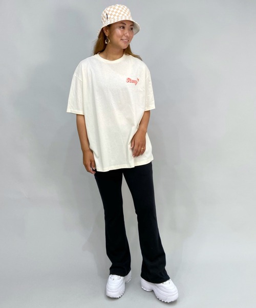 ROXY(ロキシー)の「ROXY/ロキシー ビッグシルエット/オーバーサイズ/バックプリントTシャツ RST222042(Tシャツ/カットソー・レディース・イエロー/パープル/ホワイト/ナチュラル・M/L)」の10枚目の写真