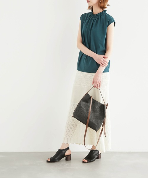 ROPE' PICNIC（ロペピクニック）の「異素材コンビワンハンドルミドルトート＆ショルダーバッグ（ショルダーバッグ・レディース・ブラック/ホワイト系その他6・FREE）」の18枚目の写真