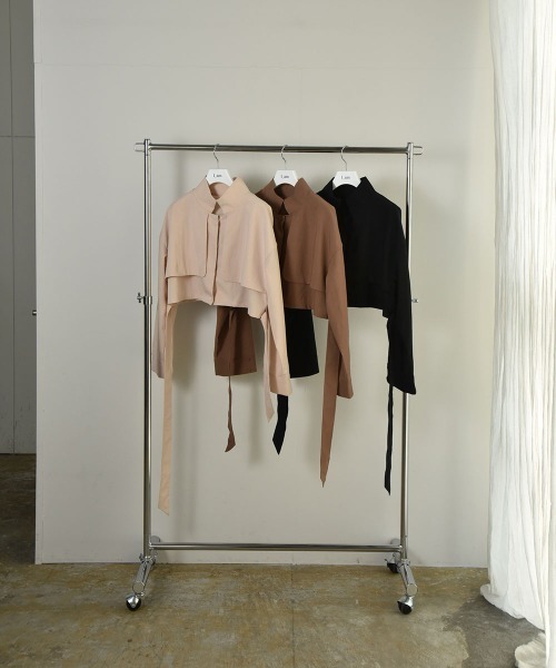 I_am（アイアム）の「multi way layered outer ops（ワンピース・レディース・アイボリー/ブラウン/ブラック・FREE）」の12枚目の写真