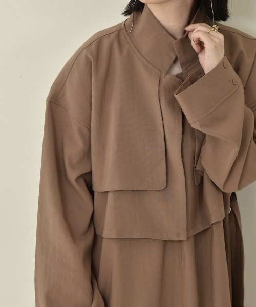 I_am（アイアム）の「multi way layered outer ops（ワンピース・レディース・アイボリー/ブラウン/ブラック・FREE）」の10枚目の写真