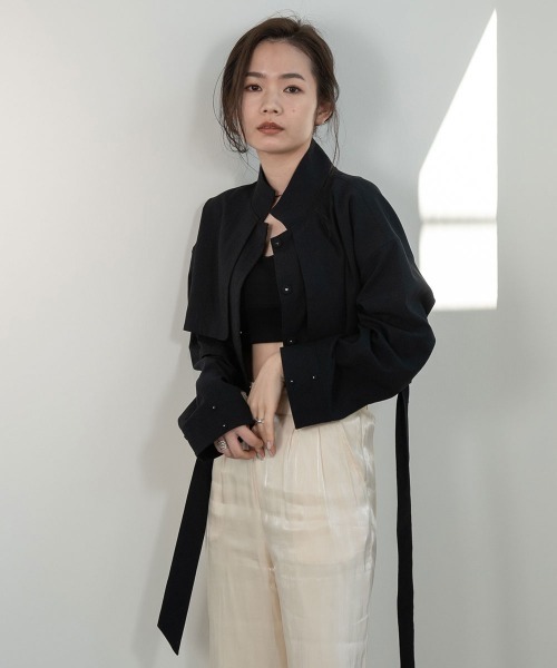 I_am（アイアム）の「multi way layered outer ops（ワンピース・レディース・アイボリー/ブラウン/ブラック・FREE）」の17枚目の写真