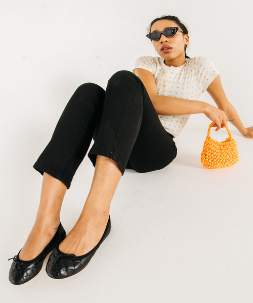 GIMME GIMME(ギミーギミー)の「【GIMME GIMME】Ribbon knitting mini bag gima22s003(ハンドバッグ・レディース・オレンジ/ライトグリーン/ライトブルー/ブラック・FREE)」の16枚目の写真