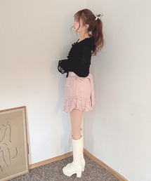 未使用♡スワンキス リボン柄ボリュームスカート 40%OFF】swinging ribbon skirt～ｽｳｨﾝｷﾞﾝｸﾞﾘﾎﾞﾝｽｶｰﾄ | flower