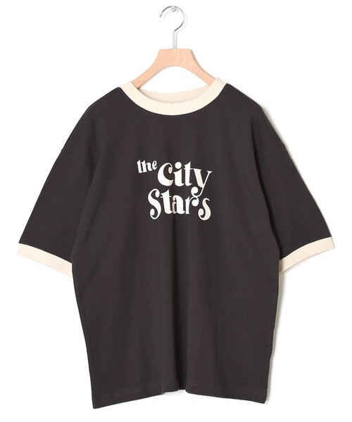 w closet(ダブルクローゼット)の「リンガーレトロTee(Tシャツ/カットソー・レディース・サックスブルー/スミクロ/グレイッシュベージュ/ラベンダー・FREE)」の12枚目の写真