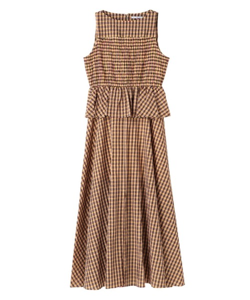 MECRE（メクル）の「シャーリングチェックワンピース（ワンピース・レディース・イエロー/ブルー・S/M）」の20枚目の写真