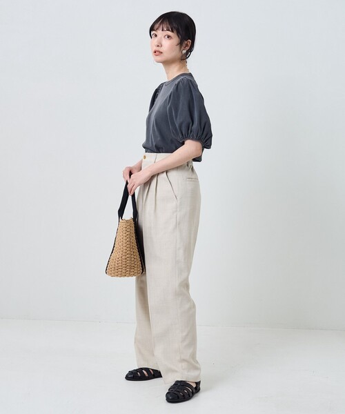 リネンライクタックパンツ