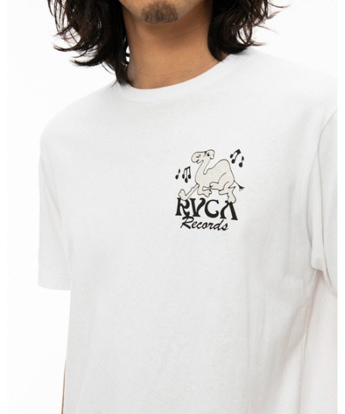 RVCA(ルーカ)の「RVCA メンズ RVCA RECORDS Tシャツ【2022年夏モデル】/ルーカ半袖バックプリントTシャツ(Tシャツ/カットソー・メンズ・ホワイト/ブラック/ゴールド・SMALL/MEDIUM/LARGE)」の7枚目の写真