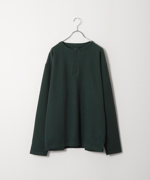 ZIP FIVE(ジップファイブ)の「【ZIP FIVE】【肉厚ワッフル】 クルー&ヘンリー レギュラー長袖無地Tシャツ/ロンT(Tシャツ/カットソー・レディース・イエロー/グリーン/アイボリー系/ベージュ/グリーン系/オートミール/ブラック/イエロー系/アイボリー/アイボリー系1/ブラック系/チャコール/グレー系/ブルー/ブルー系/ベージュ系・LARGE/MEDIUM/X-LARGE/SMALL)」の12枚目の写真
