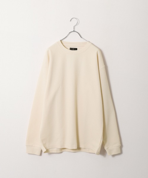 ZIP FIVE(ジップファイブ)の「【ZIP FIVE】【肉厚ワッフル】 クルー&ヘンリー レギュラー長袖無地Tシャツ/ロンT(Tシャツ/カットソー・レディース・イエロー/グリーン/アイボリー系/ベージュ/グリーン系/オートミール/ブラック/イエロー系/アイボリー/アイボリー系1/ブラック系/チャコール/グレー系/ブルー/ブルー系/ベージュ系・LARGE/MEDIUM/X-LARGE/SMALL)」の6枚目の写真