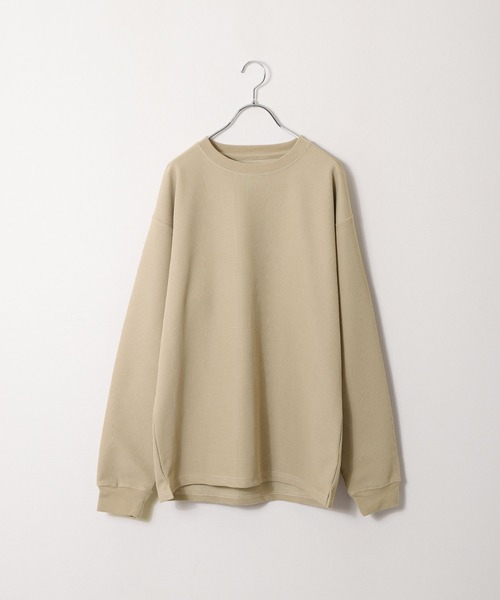 ZIP FIVE(ジップファイブ)の「【ZIP FIVE】【肉厚ワッフル】 クルー&ヘンリー レギュラー長袖無地Tシャツ/ロンT(Tシャツ/カットソー・レディース・イエロー/グリーン/アイボリー系/ベージュ/グリーン系/オートミール/ブラック/イエロー系/アイボリー/アイボリー系1/ブラック系/チャコール/グレー系/ブルー/ブルー系/ベージュ系・LARGE/MEDIUM/X-LARGE/SMALL)」の5枚目の写真