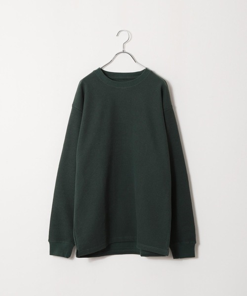 ZIP FIVE(ジップファイブ)の「【ZIP FIVE】【肉厚ワッフル】 クルー&ヘンリー レギュラー長袖無地Tシャツ/ロンT(Tシャツ/カットソー・レディース・イエロー/グリーン/アイボリー系/ベージュ/グリーン系/オートミール/ブラック/イエロー系/アイボリー/アイボリー系1/ブラック系/チャコール/グレー系/ブルー/ブルー系/ベージュ系・LARGE/MEDIUM/X-LARGE/SMALL)」の11枚目の写真
