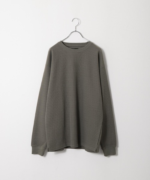 ZIP FIVE(ジップファイブ)の「【ZIP FIVE】【肉厚ワッフル】 クルー&ヘンリー レギュラー長袖無地Tシャツ/ロンT(Tシャツ/カットソー・レディース・イエロー/グリーン/アイボリー系/ベージュ/グリーン系/オートミール/ブラック/イエロー系/アイボリー/アイボリー系1/ブラック系/チャコール/グレー系/ブルー/ブルー系/ベージュ系・LARGE/MEDIUM/X-LARGE/SMALL)」の4枚目の写真