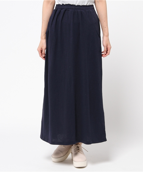 earth music&ecology（アースミュージックアンドエコロジー）の「カットソーマキシスカート（スカート・レディース・オートミール/LT.Gray/ネイビー・FREE）」の3枚目の写真