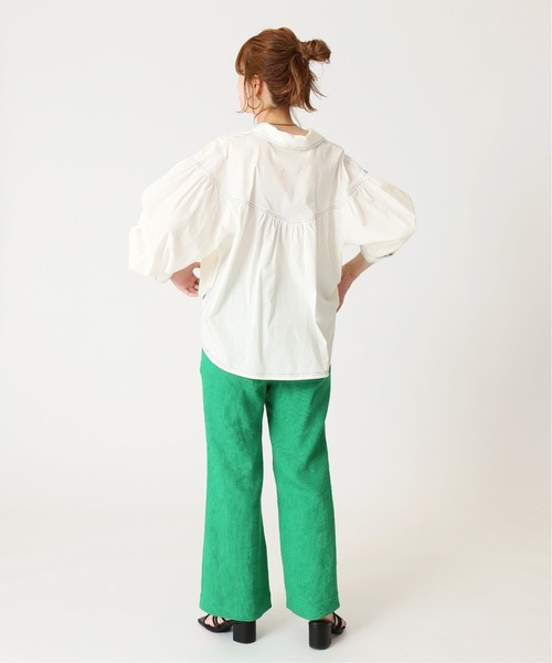 B.C STOCK（ベーセーストック）の「レースアップブラウス（シャツ/ブラウス・レディース・ホワイト/ブラック/グリーン・FREE）」の16枚目の写真