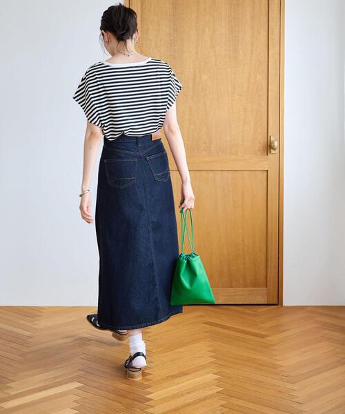 SOMETHING（サムシング）の「【別注】＜ SOMETHING × green label relaxing ＞デニム スカート（デニムスカート・レディース・ネイビー/コバルトブルー・S/M）」の4枚目の写真